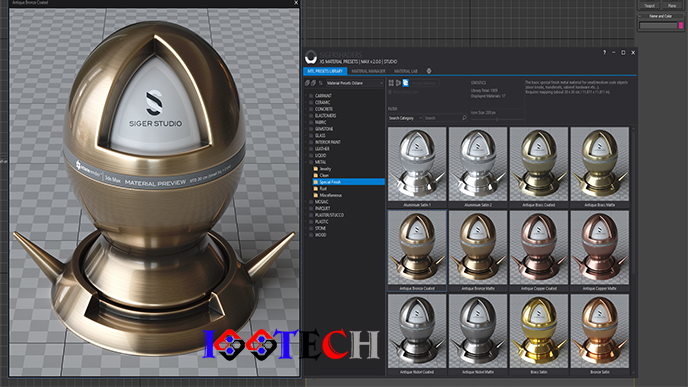SIGERSHADERS XS Material Presets Studio for 3ds Max-2